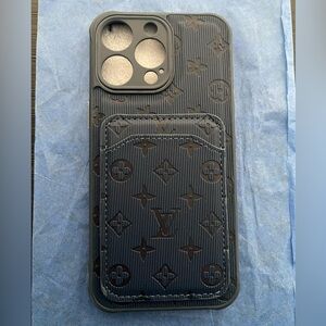 iPhone 15 Pro Max phone Case Navy Blue. 2 card slot holder!